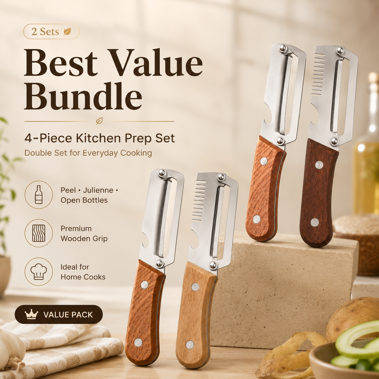 2-Piece Multifunctional Vegetable Peeler Set-save both time and labour-YAO