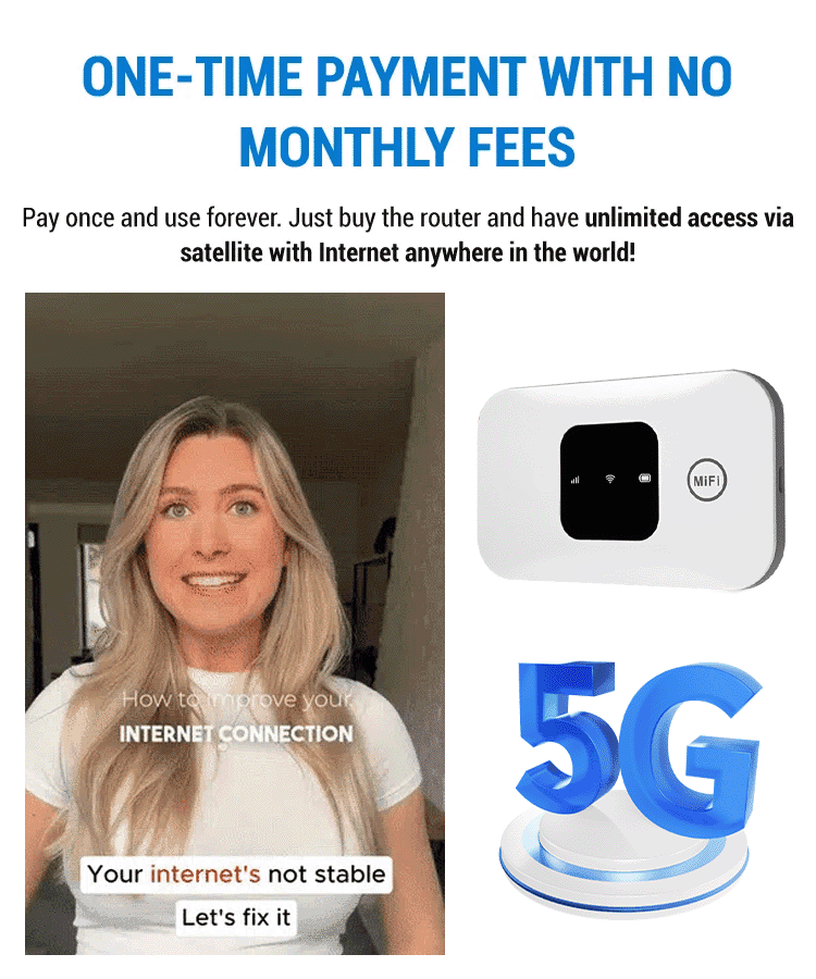 Free Internet in Your Pocket 5G Router-YAO