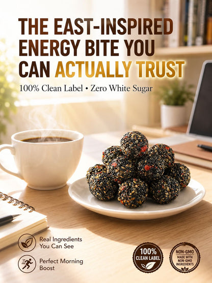 Black Sesame Walnut Date Bites-YAO