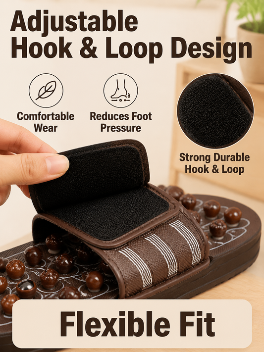 Ad justable Acupressure Massage Slippers with Rotatable Spring Nodes-YAO