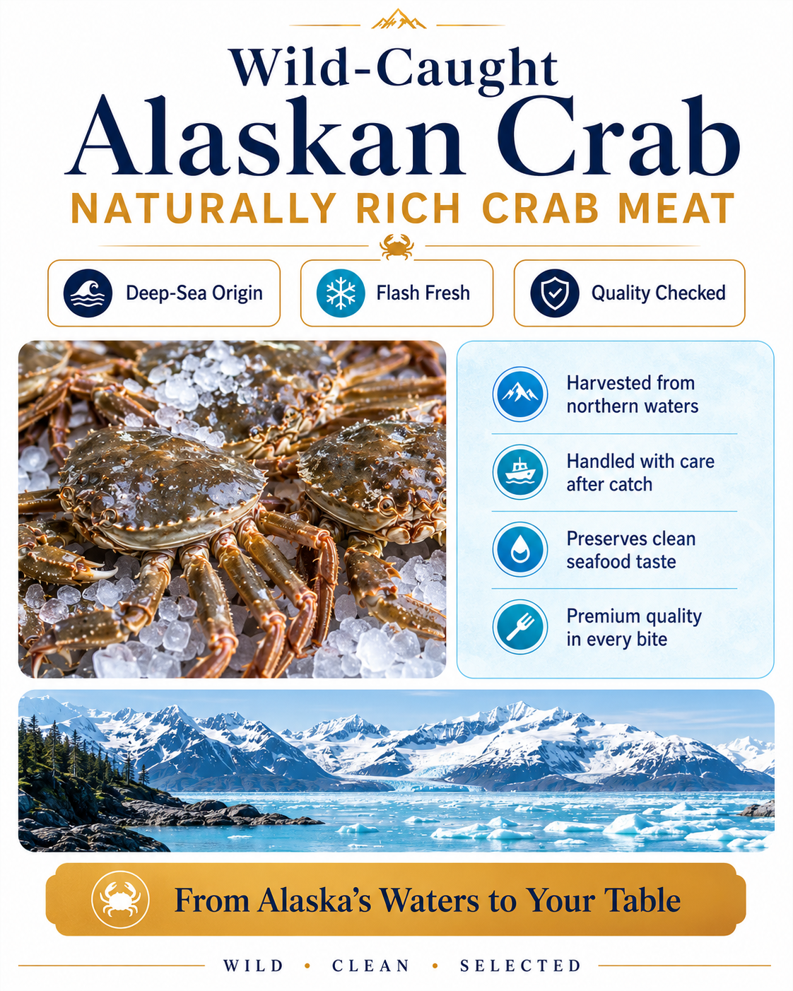 🦀Golden Crispy Crab - Pure crab meat, rich texture and intense flavor-YAO