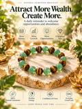 Green Aventurine & Tiger’s Eye Natural Gemstone Bracelet | Healing Crystal Beaded Bracelet for Balance & Confidence-TTR