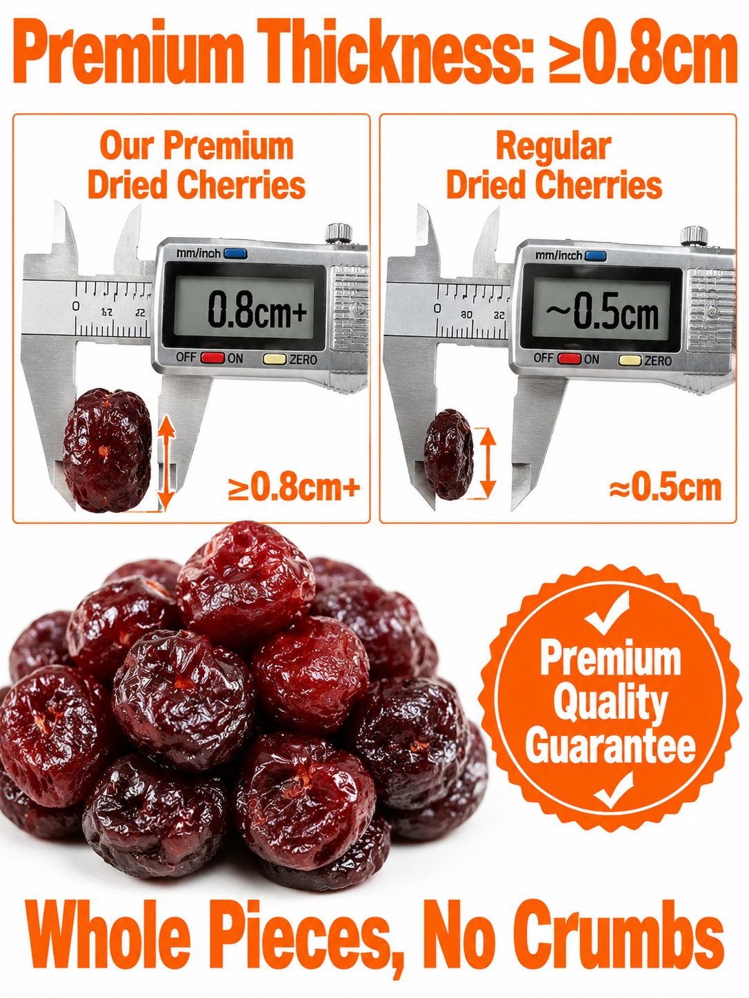 🍒Dried Sour Cherry Snacks, Natural Pitted Fruit Treats-YAO