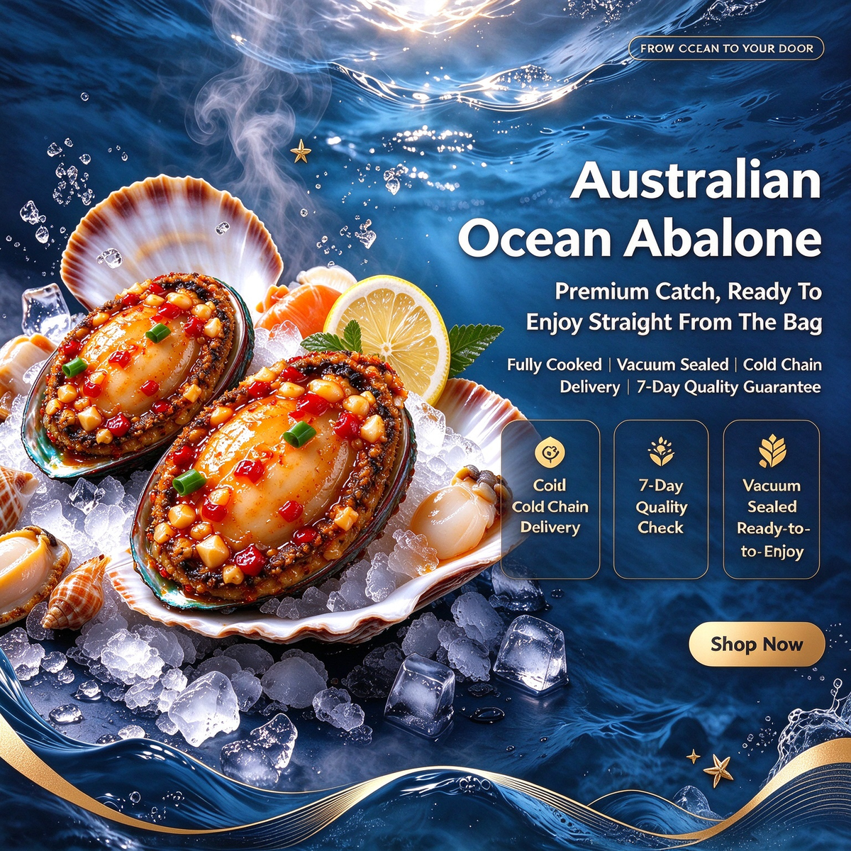🦪 Restaurant-Quality Abalone at Home — Tear Open, Eat, Enjoy-TTR
