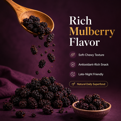 Dried Mulberries – Nourish Liver & Kidney, Darken Hair, Perfect for Night Owls-YAO