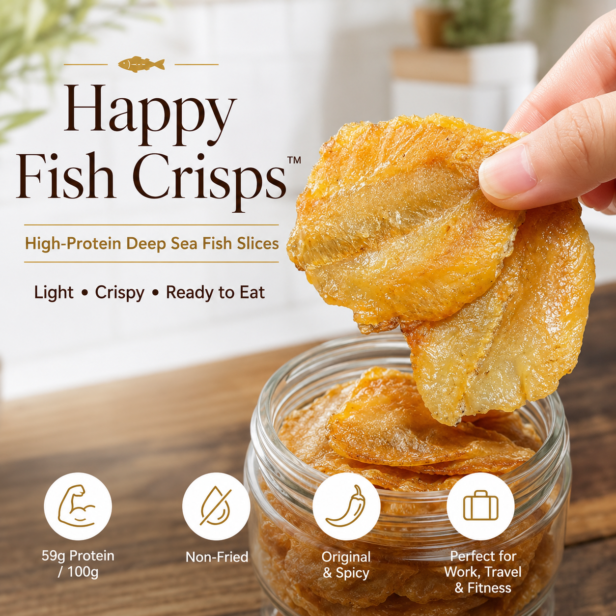 Happy Fish Crisps™ – A Light, Crispy & High-Protein Seafood Snack Made for Every Craving-YAO