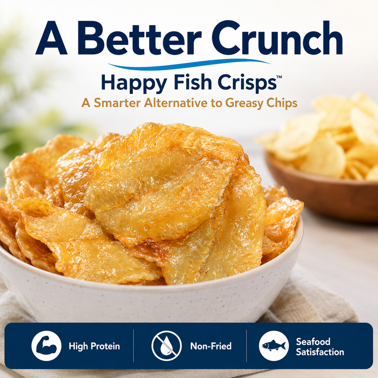 Happy Fish Crisps™ – A Light, Crispy & High-Protein Seafood Snack Made for Every Craving-YAO