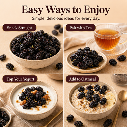 Dried Mulberries – Nourish Liver & Kidney, Darken Hair, Perfect for Night Owls-YAO