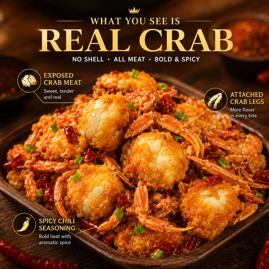 🦀Golden Crispy Crab - Pure crab meat, rich texture and intense flavor-YAO